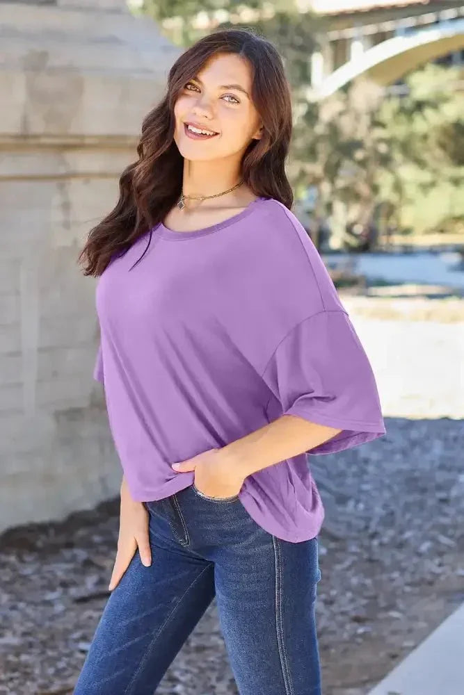 Basic Bae Bamboo Full Size Round Neck Drop Shoulder T-Shirt - Update AvenueT-ShirtsTrendsi10010049690705610010049690705690bd2bff - 094c - 4455 - 9aeb - 551dd31df1db - MaxLavender