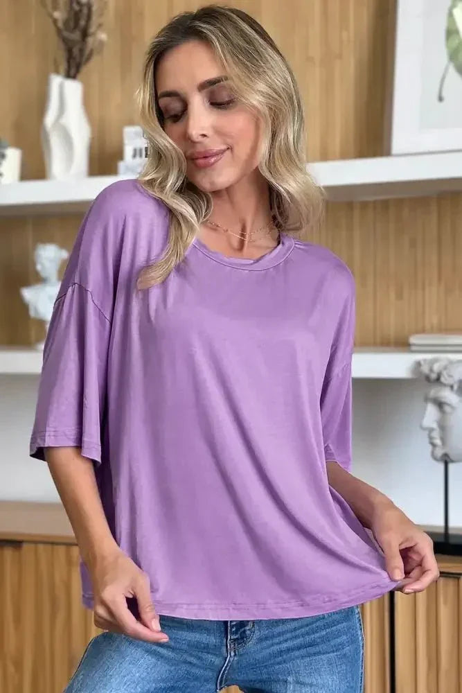 Basic Bae Bamboo Full Size Round Neck Drop Shoulder T-Shirt - Update AvenueT-ShirtsTrendsi1001004969070561001004969070561db41072 - a7e0 - 4034 - b240 - 1ccf353e957e - MaxLavender