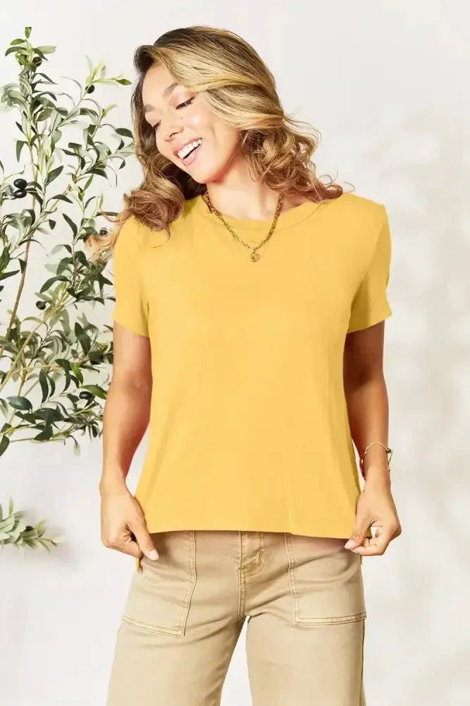 Basic Bae Bamboo Full Size Round Neck Short Sleeve T-Shirt Plus Size - Update AvenueT-ShirtsTrendsi1001004186931311001004186931315762ae42 - 50f0 - 4167 - 9f39 - e7f34b744989 - MaxYellow