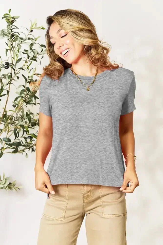 Basic Bae Bamboo Full Size Round Neck Short Sleeve T-Shirt Plus Size - Update AvenueT-ShirtsTrendsi10010041869557810010041869557891725e31 - be64 - 4098 - 91cc - 9d2baad31b1d - MaxGray