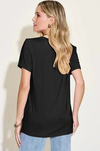 Basic Bae Bamboo Full Size V - Neck High - Low T-Shirt - Update AvenueT-ShirtsTrendsi100100251271373100100251271373eaf9d104 - b515 - 419e - a0ef - dfd56ba29e7a - MaxBlack