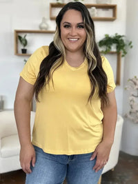Basic Bae Bamboo Full Size V - Neck High - Low T-Shirt - Update AvenueT-ShirtsTrendsi100100251271913100100251271913d908e875 - 1a2a - 41f0 - 9b34 - ce0316d25152 - MaxYellow