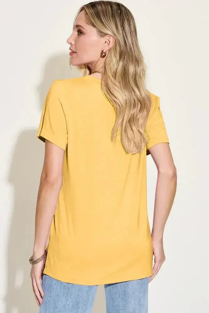 Basic Bae Bamboo Full Size V - Neck High - Low T-Shirt - Update AvenueT-ShirtsTrendsi100100251271913100100251271913330791b7 - 105f - 49e3 - a5b0 - d80f77da1e7f - MaxYellow