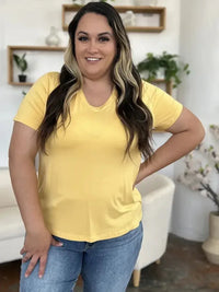 Basic Bae Bamboo Full Size V - Neck High - Low T-Shirt - Update AvenueT-ShirtsTrendsi1001002512719131001002512719137985df5b - 9a7b - 421c - a30b - 1953e48931a3 - MaxYellow