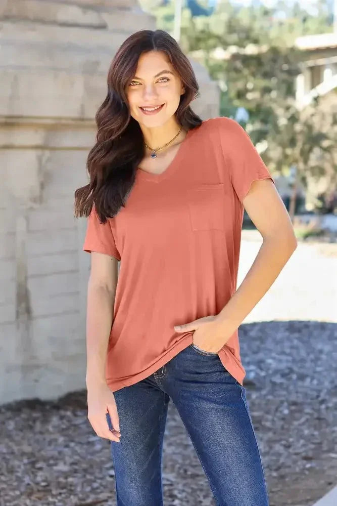 Basic Bae Bamboo Full Size V - Neck Short Sleeve T-Shirt - Update AvenueT-ShirtsTrendsi100100523421103100100523421103e542e4b9 - a0fb - 4996 - 8040 - f1332946bd01 - MaxWatermelon pink