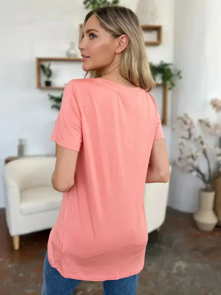 Basic Bae Bamboo Full Size V - Neck Short Sleeve T-Shirt - Update AvenueT-ShirtsTrendsi100100523421103100100523421103aed90fa3 - 8a3d - 4479 - bab8 - ab25bbfcf813 - MaxWatermelon pink