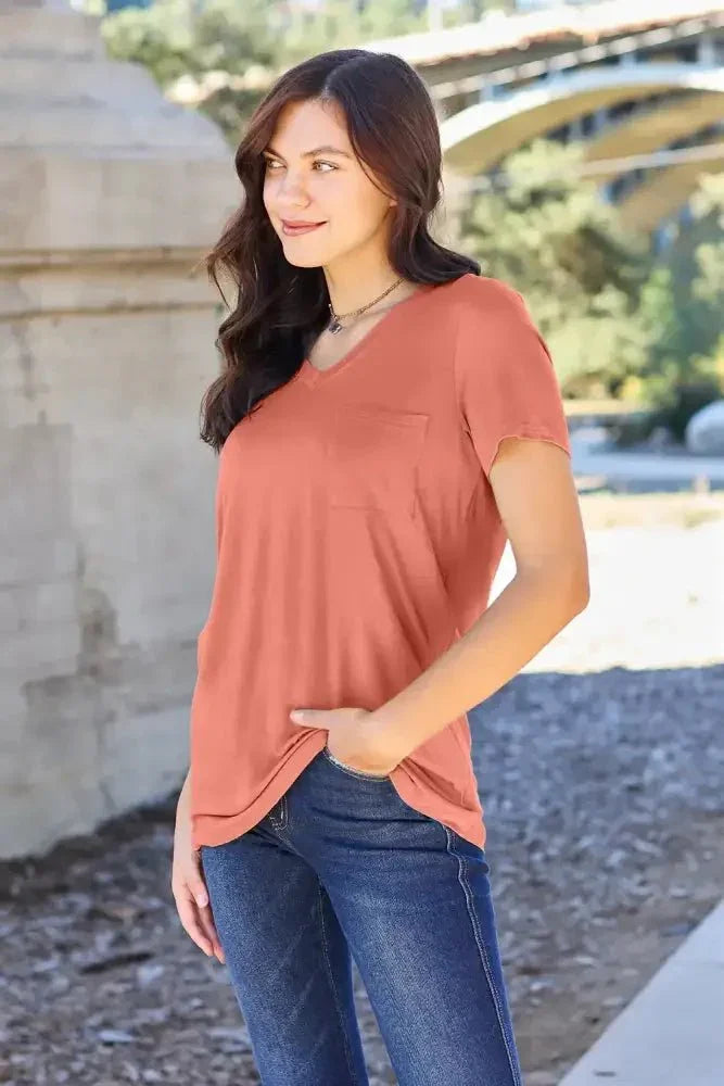Basic Bae Bamboo Full Size V - Neck Short Sleeve T-Shirt - Update AvenueT-ShirtsTrendsi100100523421103100100523421103feee78fb - d0ae - 493e - 9345 - 498fdfb38e0e - MaxWatermelon pink