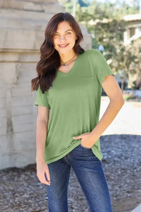 Basic Bae Bamboo Full Size V - Neck Short Sleeve T-Shirt - Update AvenueT-ShirtsTrendsi1001005234213491001005234213497f8950d7 - 7aec - 4318 - 87bf - dbad9ef34200 - MaxMatcha Green