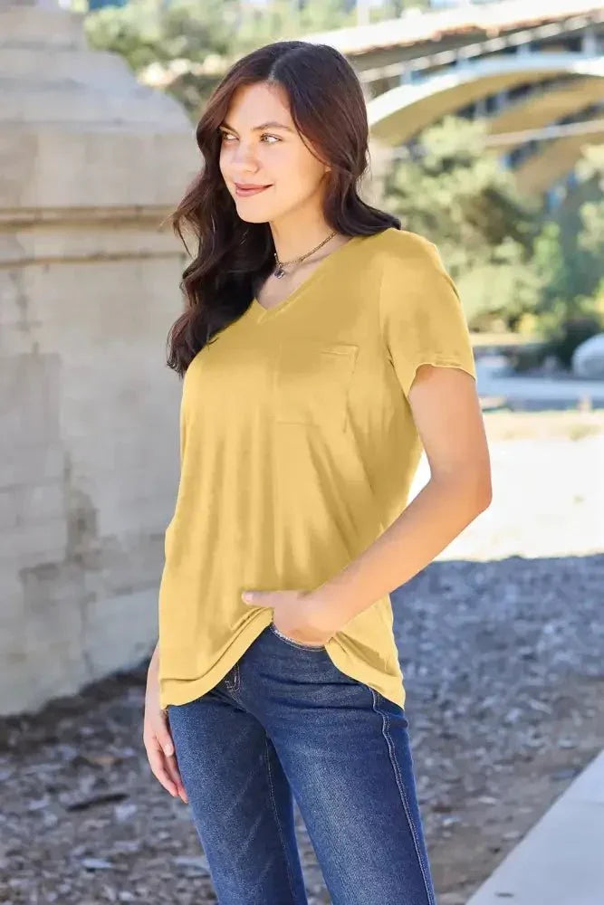Basic Bae Bamboo Full Size V - Neck Short Sleeve T-Shirt - Update AvenueT-ShirtsTrendsi100100523421975100100523421975b2a39e7e - c928 - 4082 - 9b8f - 8534b6d6921e - MaxYellow