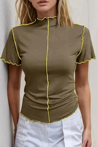 Basic Bae Contrast Trim Mock Neck Short Sleeve T-Shirt - Update AvenueVacation StyleTrendsi10010001699130810010001699130805eb3d9e - 79f1 - 403a - 94e7 - c2803b9baa6a - MaxTaupe