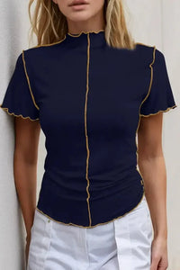Basic Bae Contrast Trim Mock Neck Short Sleeve T-Shirt - Update AvenueVacation StyleTrendsi1001000169925891001000169925890e1876c9 - 08dd - 47ec - bf53 - 5258b40ca6f7 - MaxDark Navy