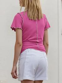 Basic Bae Contrast Trim Mock Neck Short Sleeve T-Shirt - Update AvenueVacation StyleTrendsi10010001699298410010001699298404319f92 - e59e - 4bc0 - bf61 - 558c760c5aa6 - MaxHot Pink