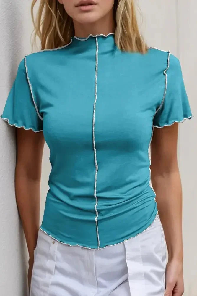 Basic Bae Contrast Trim Mock Neck Short Sleeve T-Shirt - Update AvenueVacation StyleTrendsi1001000169959801001000169959800e3cfffc - c5d5 - 4541 - a12e - a2b15e5d3eec - MaxPastel Blue