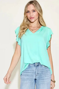 Basic Bae Full Size Bamboo Notched Ruffled Short Sleeve T-Shirt - Update AvenueT-ShirtsTrendsi10010018718177210010018718177202eb0916 - 8e27 - 4ae4 - 8683 - e55ecf318abd - MaxAqua