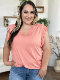 Basic Bae Full Size Bamboo Notched Ruffled Short Sleeve T-Shirt - Update AvenueT-ShirtsTrendsi100100187182507100100187182507d8ab7b5a - 37d7 - 4c01 - bc8d - a49bca24e5da - MaxBlush Pink