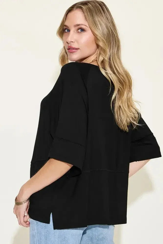 Basic Bae Full Size Bamboo Round Neck Exposed Seam T-Shirt Plus Size - Update AvenueT-ShirtsTrendsi1001002349776201001002349776207a84b39c - 10f0 - 406b - 835f - c30c547d0db6 - MaxBlack