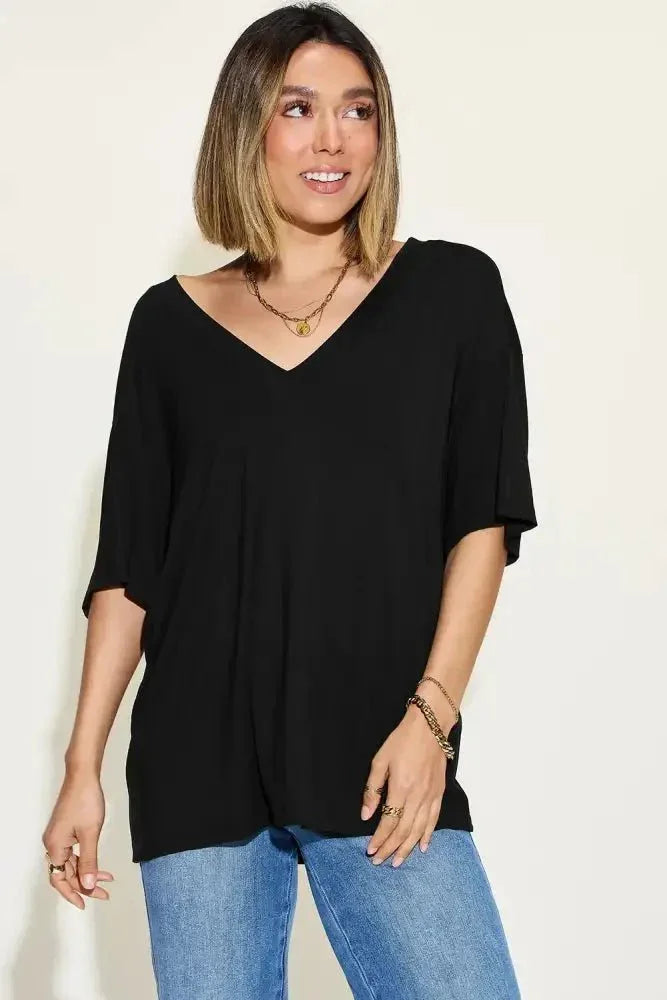 Basic Bae Full Size Bamboo V - Neck Drop Shoulder T-Shirt - Update AvenueT-ShirtsTrendsi1001003282014731001003282014737a92a45f - 090b - 4a64 - b2ee - ba96f0192893 - MaxBlack