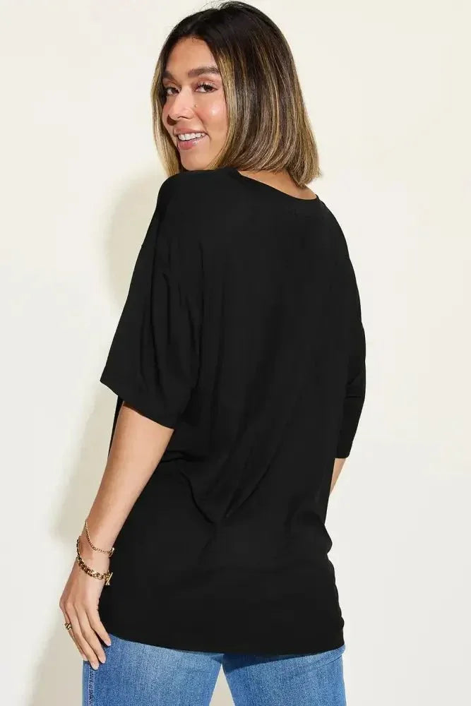 Basic Bae Full Size Bamboo V - Neck Drop Shoulder T-Shirt - Update AvenueT-ShirtsTrendsi10010032820147310010032820147396a8d8e7 - ae78 - 4db3 - bd8a - 83bcb7c64908 - MaxBlack