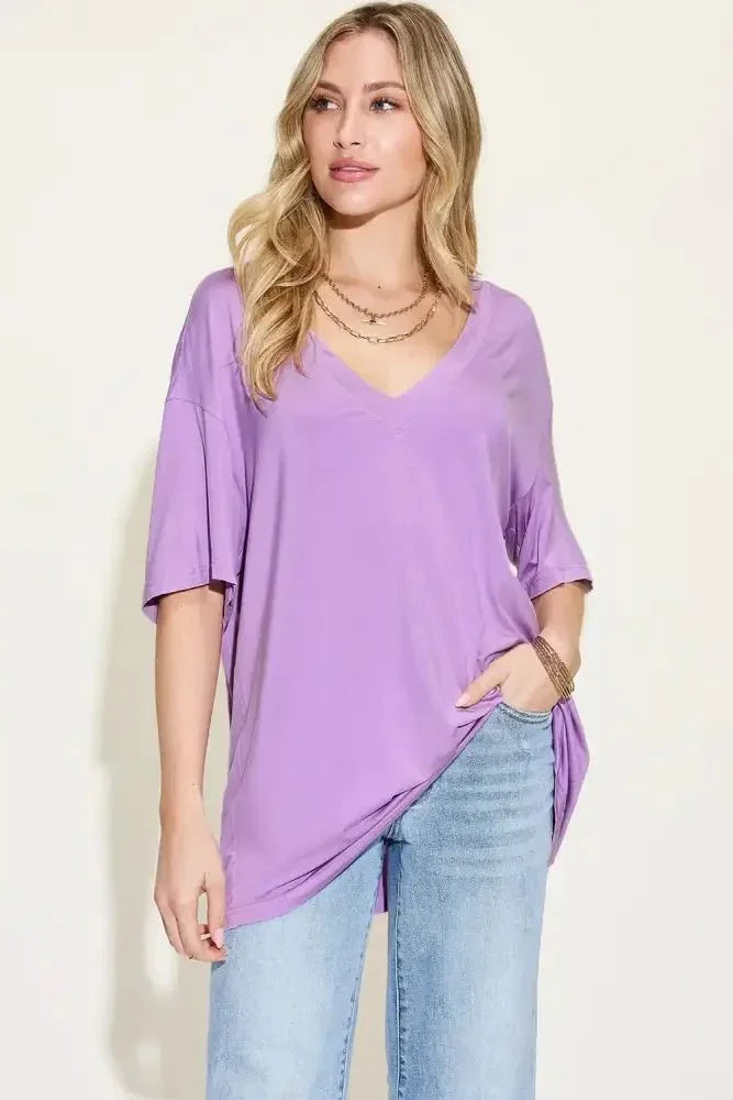 Basic Bae Full Size Bamboo V - Neck Drop Shoulder T-Shirt - Update AvenueT-ShirtsTrendsi10010032820743010010032820743082c2064d - 1d83 - 4c96 - bc43 - 2d98b95e5c63 - MaxLilac