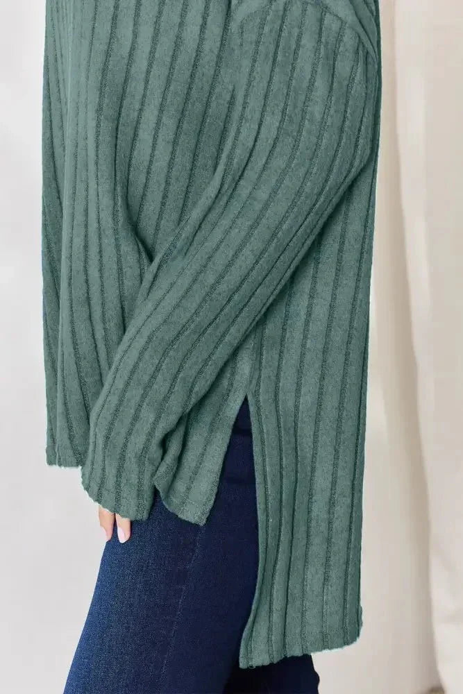 Basic Bae Full Size Ribbed Half Button Long Sleeve High - Low T-Shirt - Update AvenueT-ShirtsTrendsi1001014012318491001014012318494adac3ab - a779 - 41cf - a689 - 5b5f9d7a2cb9 - MaxArmy Green
