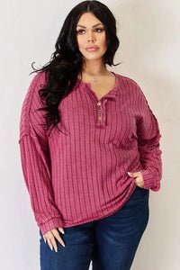 Basic Bae Full Size Ribbed Half Button Long Sleeve High - Low T-Shirt - Update AvenueT-ShirtsTrendsi100101401231958100101401231958cbad6f91 - 2aca - 451d - 8ea9 - dc5f1233f3ce - MaxHot Pink