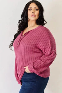 Basic Bae Full Size Ribbed Half Button Long Sleeve High - Low T-Shirt - Update AvenueT-ShirtsTrendsi10010140123195810010140123195835263a72 - d801 - 42eb - aa9f - 2ac38b4b970b - MaxHot Pink