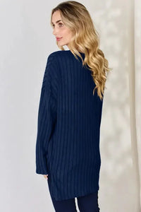 Basic Bae Full Size Ribbed Half Button Long Sleeve High - Low T-Shirt - Update AvenueT-ShirtsTrendsi100101401233141100101401233141623dfccb - 5fb7 - 4649 - 8ab1 - b63dac0661ea - MaxDark Blue