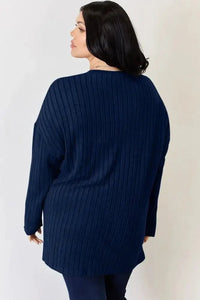 Basic Bae Full Size Ribbed Half Button Long Sleeve High - Low T-Shirt - Update AvenueT-ShirtsTrendsi1001014012331411001014012331411abe0dad - 9d9b - 4c5e - bf52 - 3103ecf53b4b - MaxDark Blue