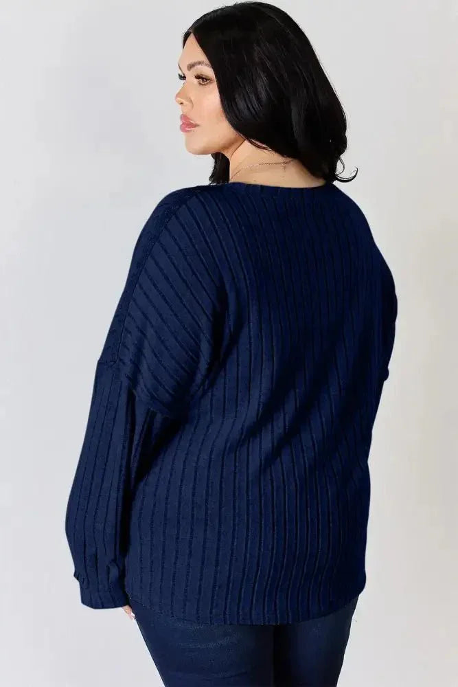Basic Bae Full Size Ribbed Half Button Long Sleeve T-Shirt - Update AvenueT-ShirtsTrendsi1001018784802271001018784802273bf07ab0 - 8e4d - 4fa4 - 894e - 5a1b297883b8 - MaxDark Blue