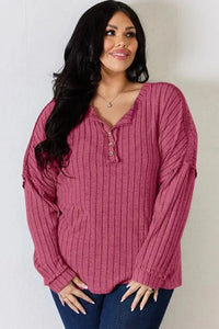 Basic Bae Full Size Ribbed Half Button Long Sleeve T-Shirt - Update AvenueT-ShirtsTrendsi1001018784802271001018784802274a87175f - 208f - 4e33 - bd1f - 8d17251e90a8 - MaxDark Blue