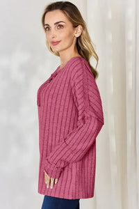 Basic Bae Full Size Ribbed Half Button Long Sleeve T-Shirt - Update AvenueT-ShirtsTrendsi10010187848022710010187848022770aee978 - 6557 - 4ae5 - 95c5 - 5b7118f97f72 - MaxDark Blue