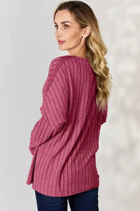 Basic Bae Full Size Ribbed Half Button Long Sleeve T-Shirt - Update AvenueT-ShirtsTrendsi1001018784802271001018784802278f540dea - 24fd - 4ddd - 846c - d9e304f3d56e - MaxDark Blue