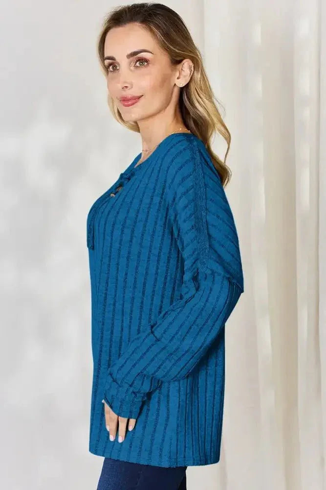 Basic Bae Full Size Ribbed Half Button Long Sleeve T-Shirt - Update AvenueT-ShirtsTrendsi100101878485450100101878485450df3f589c - 916c - 4e31 - bea3 - 5fb9ab3fc187 - MaxSky Blue