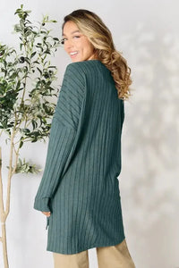 Basic Bae Full Size Ribbed Round Neck Long Sleeve Slit Top - Update AvenueT-ShirtsTrendsi1001019871440341001019871440349ec616532fd349feab094a4755026b41 - MaxTeal