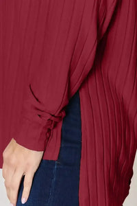 Basic Bae Full Size Ribbed Round Neck Slit T-Shirt - Update AvenueT-ShirtsTrendsi100101089491672100101089491672bb693afc - 6afe - 40c5 - 9f67 - 85118faa403b - MaxDeep Red