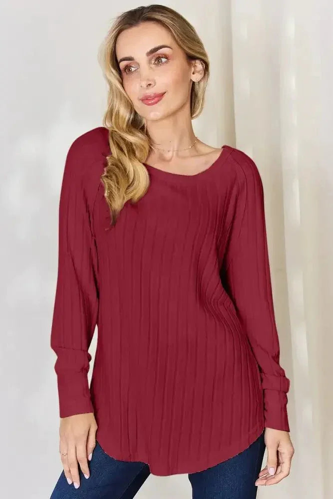 Basic Bae Full Size Ribbed Round Neck Slit T-Shirt - Update AvenueT-ShirtsTrendsi10010108949167210010108949167271b5e46c - a9bc - 47a2 - 8ea7 - 5dbbbb12d330 - MaxDeep Red