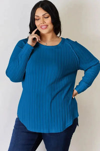 Basic Bae Full Size Ribbed Round Neck Slit T-Shirt - Update AvenueT-ShirtsTrendsi100101089493915100101089493915bd0b313c - 9744 - 498c - 856b - 8293276fb6d8 - MaxSky Blue