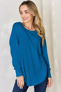 Basic Bae Full Size Ribbed Round Neck Slit T-Shirt - Update AvenueT-ShirtsTrendsi100101089493915100101089493915882c1710 - d023 - 42ee - 8ef3 - 9cf12045e492 - MaxSky Blue