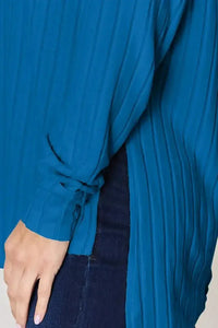 Basic Bae Full Size Ribbed Round Neck Slit T-Shirt - Update AvenueT-ShirtsTrendsi100101089493915100101089493915e7c0caa2 - aeb8 - 4d58 - b265 - b086ffaef198 - MaxSky Blue