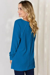 Basic Bae Full Size Ribbed Round Neck Slit T-Shirt - Update AvenueT-ShirtsTrendsi100101089493915100101089493915b3050c4c - 85f9 - 4cdf - b7d1 - f0a7b7fee97e - MaxSky Blue
