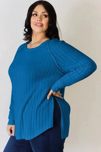 Basic Bae Full Size Ribbed Round Neck Slit T-Shirt - Update AvenueT-ShirtsTrendsi10010108949391510010108949391570b8d18d - c67b - 4fb7 - 99cb - 049934bca8a1 - MaxSky Blue