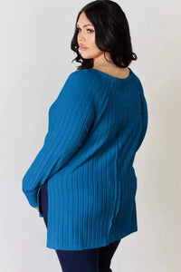 Basic Bae Full Size Ribbed Round Neck Slit T-Shirt - Update AvenueT-ShirtsTrendsi1001010894939151001010894939150f666f27 - dee2 - 4700 - a21d - ef533cae9c3a - MaxSky Blue