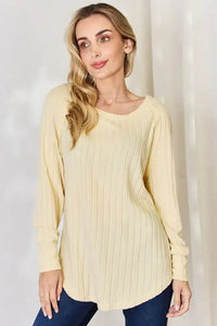 Basic Bae Full Size Ribbed Round Neck Slit T-Shirt - Update AvenueT-ShirtsTrendsi1001010894960971001010894960971422e92a - 6b1c - 48f4 - 841f - 0219392c6ac2 - MaxLight Yellow