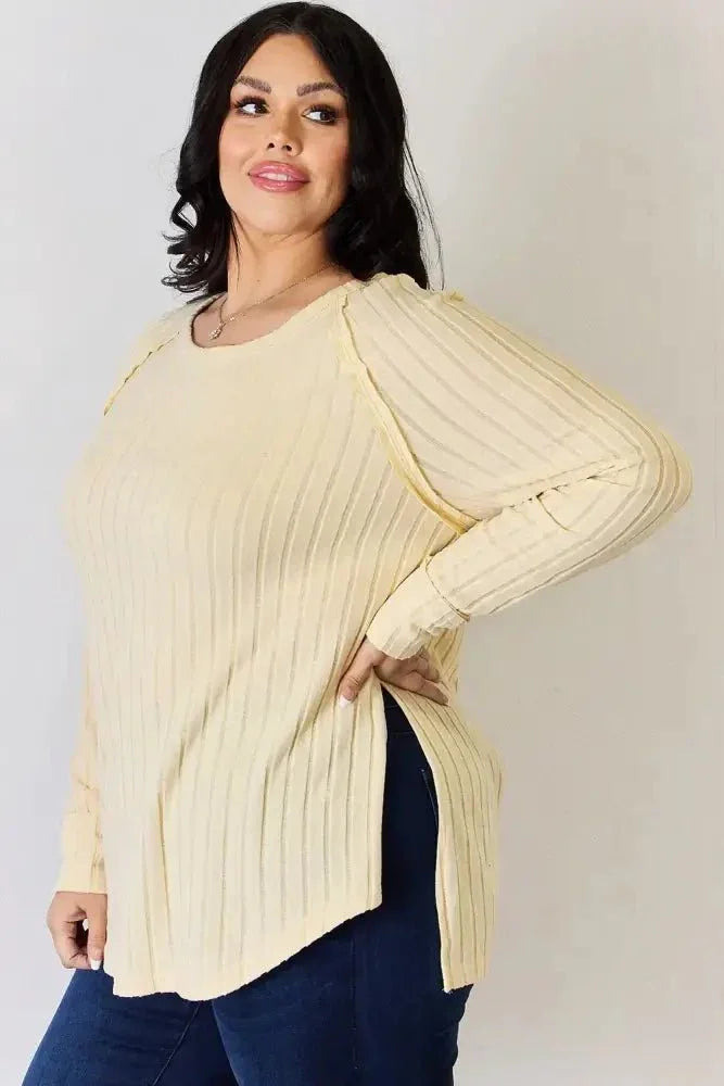 Basic Bae Full Size Ribbed Round Neck Slit T-Shirt - Update AvenueT-ShirtsTrendsi1001010894960971001010894960978bb46e15 - b410 - 47aa - 9d40 - edcf0a183c12 - MaxLight Yellow