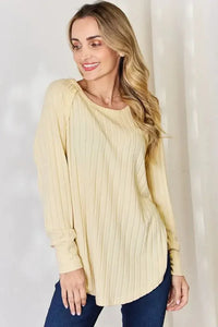 Basic Bae Full Size Ribbed Round Neck Slit T-Shirt - Update AvenueT-ShirtsTrendsi1001010894960971001010894960973a983ffd - 9e36 - 416f - 8a1f - 9ad4024868b6 - MaxLight Yellow