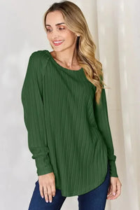 Basic Bae Full Size Ribbed Round Neck Slit T-Shirt - Update AvenueT-ShirtsTrendsi1001010894987861001010894987867396db67 - 12e8 - 4b8a - a58f - b58cd04c918c - MaxGreen