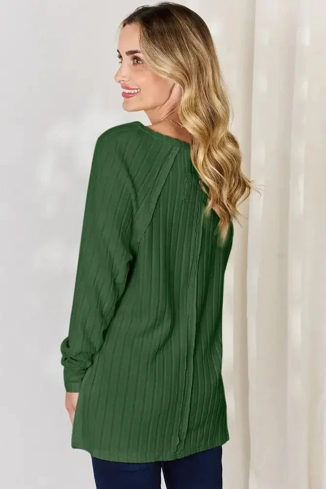 Basic Bae Full Size Ribbed Round Neck Slit T-Shirt - Update AvenueT-ShirtsTrendsi10010108949878610010108949878652b5245e - 1fa9 - 49b2 - 9aa9 - 9fc8ad0847a8 - MaxGreen