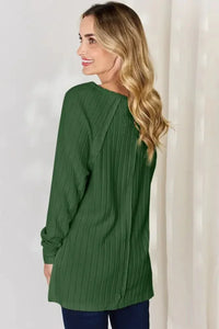 Basic Bae Full Size Ribbed Round Neck Slit T-Shirt - Update AvenueT-ShirtsTrendsi10010108949878610010108949878652b5245e - 1fa9 - 49b2 - 9aa9 - 9fc8ad0847a8 - MaxGreen