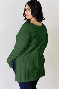 Basic Bae Full Size Ribbed Round Neck Slit T-Shirt - Update AvenueT-ShirtsTrendsi1001010894987861001010894987865b5007fd - 0b82 - 4bb6 - 9cc1 - e14e1a3920c1 - MaxGreen