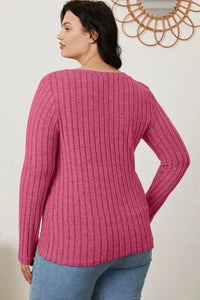 Basic Bae Full Size Ribbed V - Neck Long Sleeve T-Shirt - Update AvenueT-ShirtsTrendsi100101792184551100101792184551d2e042d4 - 6a51 - 4a17 - 8d6d - 53e5e104dd0c - MaxHot Pink